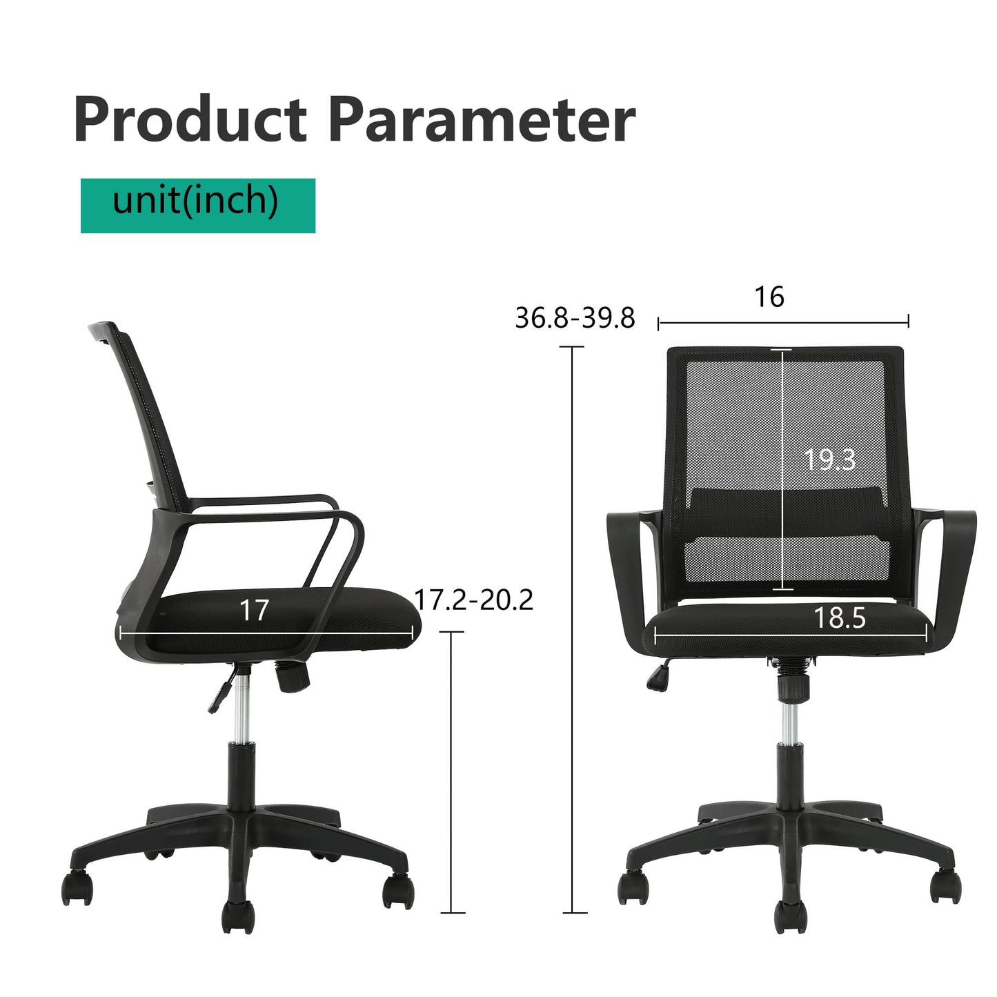 PayLessHere Gaming Chair Ergonomic Computer Chair Office Chair Video Game Chairs with Lumbar Support Desk Chair Armrest Mid Black Cushion Swivel Rolling Chair with Wheels for Home Office(Black)