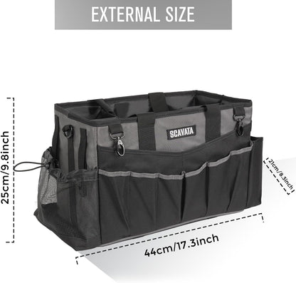 4 SCAVATA Wearable Cleaning Caddy Bag, Cleaning Caddy Supplies Organizer with Handle & Shoulder Straps