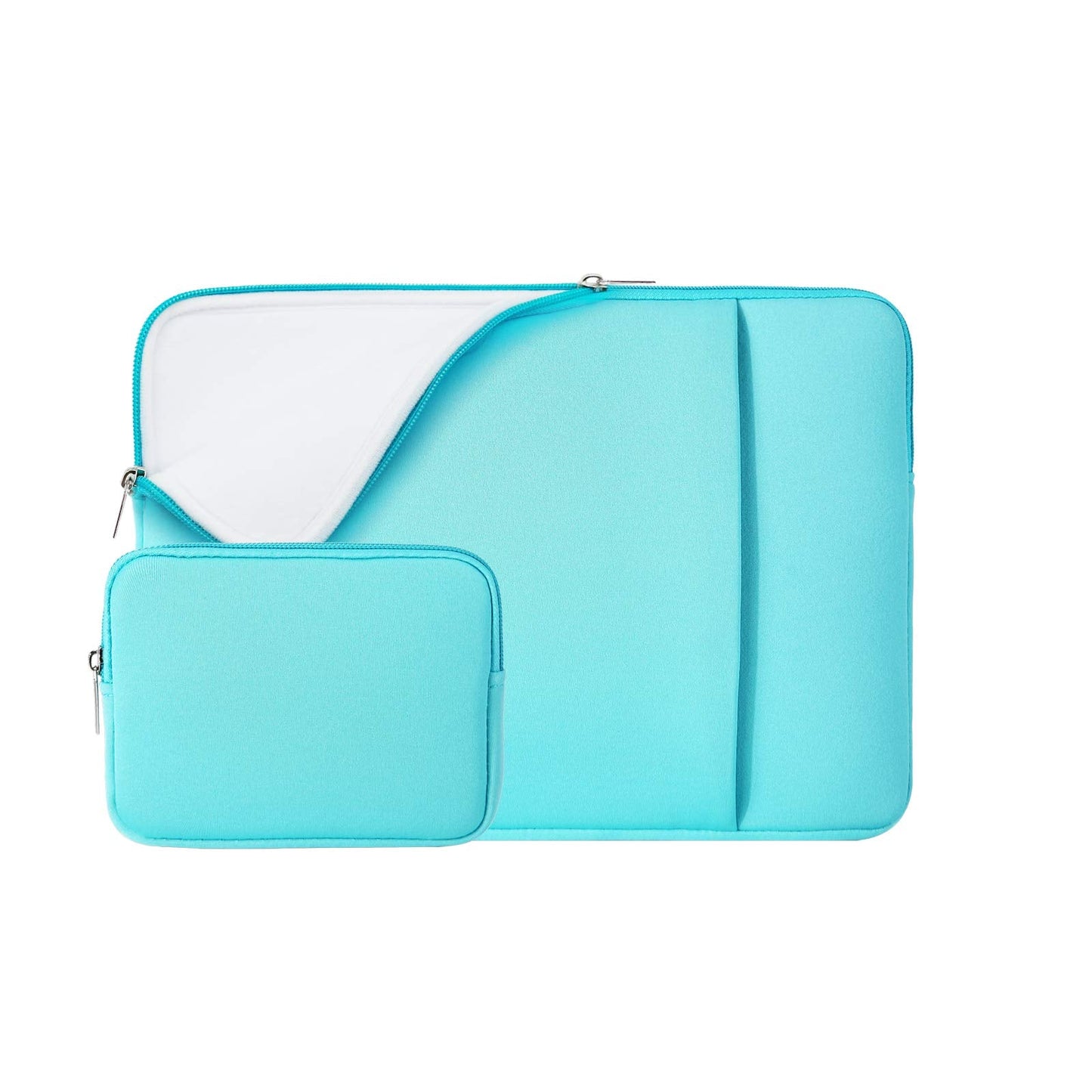 RAINYEAR 13 Inch Laptop Sleeve Compatible 13.3" MacBook Air/Pro M1 M2 M3 M4 A3240 A3113 A2681 A2337 A1932 A2179 A2338 A1706 A1708 Case Bag with Front Pocket Accessories Pouch (Red, Upgraded Version)