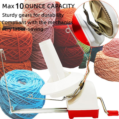 Large Capacity Yarn Ball Winder - Yarn Winder Easy to Set Up and Use - Hand Operated Yarn Winder 10 Ounce Capacity + 53 Pieces Stitch Knitting Needles + 1 Pieces Scissors