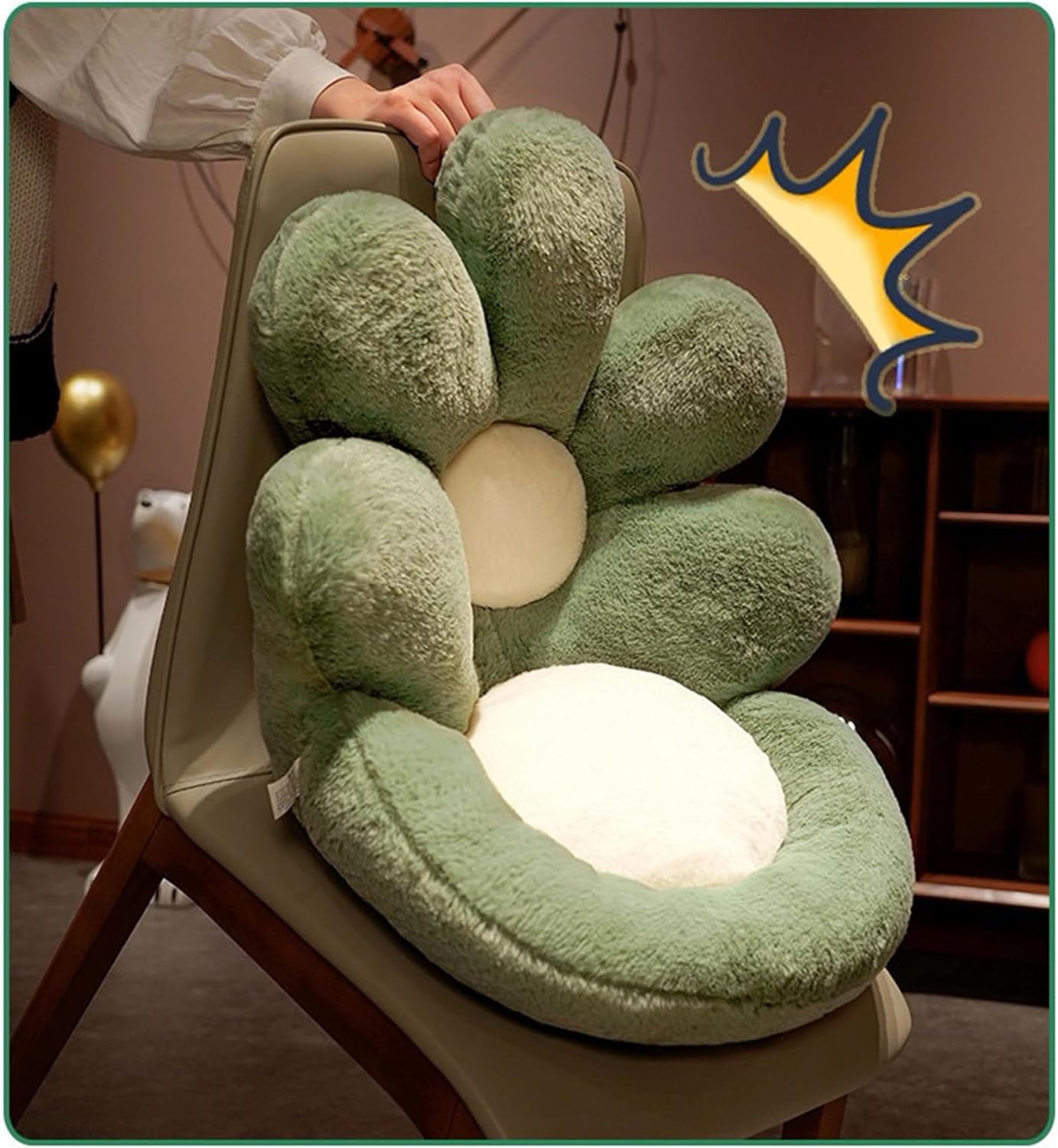 1Pcs 20*20in Flower Shape Seat Cushion - Non-Slip Cute Chair Pad with Plush Comfort Lazy Sofa Floor Pillow for Office