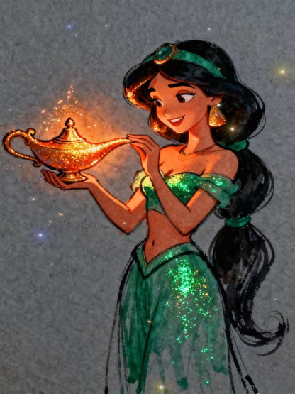 8 Pack Disney Princess Diamond Painting Kits for Adults, 5D DIY Diamond Art Full Drill Crystal Rhinestone Craft Set, Disney Princess Characters Diamond Paintings Diamond Dotz for Home Wall Decor Gifts