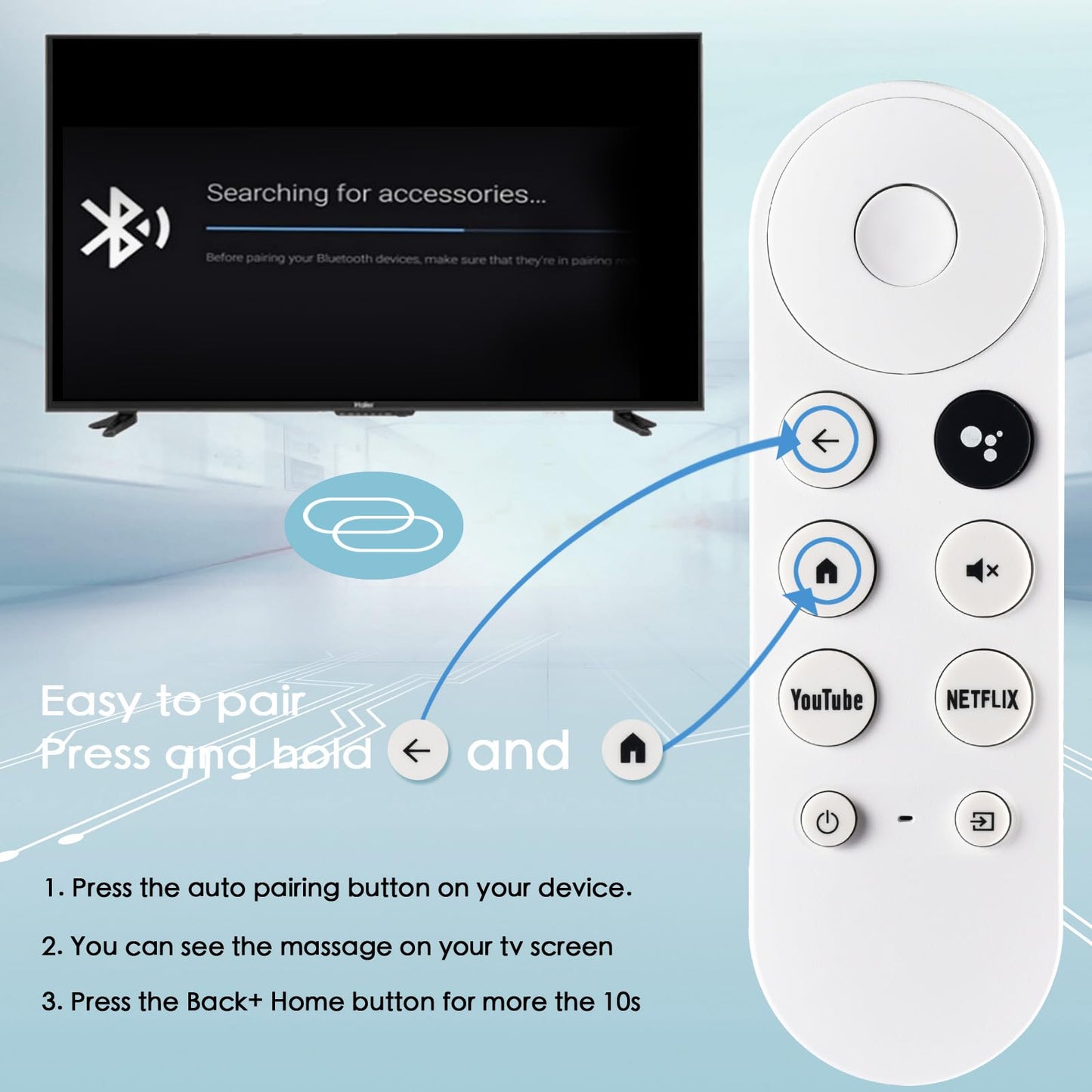 for TCL Google TV Remote, RC813 for Voice Replacement Control,for Android Mini-LED QLED 4K UHD Smart Television, with 6 Shortcut Buttons for NEIFLX/Prime/YouTube/TCL/Apple TV Buttons