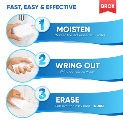Magic Eraser Sponge - 18 Count Melamine Sponge - Long Lasting Multi Surface Cleaner - Bathroom, Shower, Wall Cleaner - Foam Cleaning Pads - Extra Durable Eraser Sponges