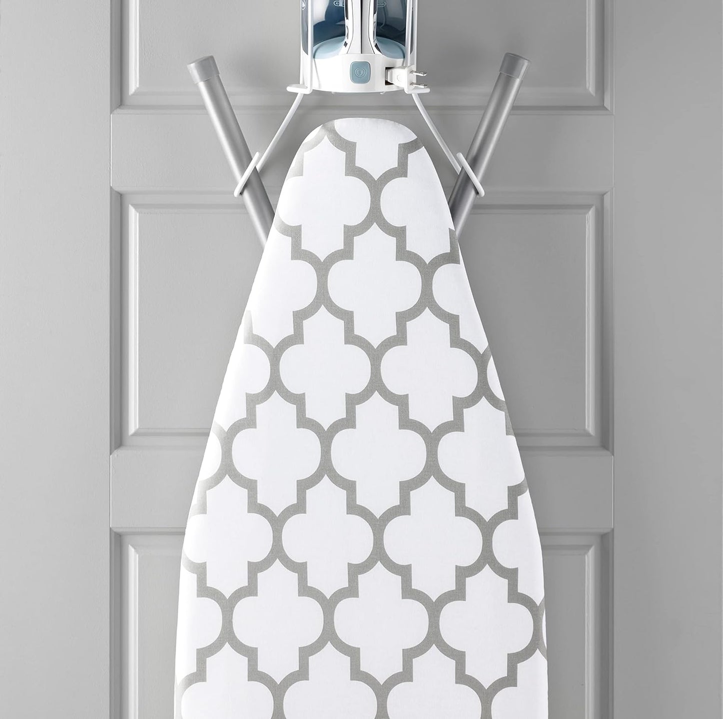 Whitmor Deluxe Ironing Board Cover - Medallion Grey Pad for Enhanced Ironing Efficiency