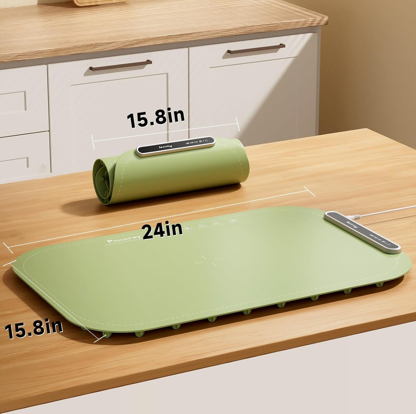 3 2 Food Warming Mat, Silicone Electric Heating Tray to Keep Food Warm at Party, Heating Mat for Food with Temperature