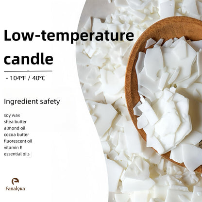 UV Fluorescent Soy Wax Low Temperature Candles, Low Heat Body Safe Candle for Night Party, Unscented, 104 °F, 5 oz (Yellow)