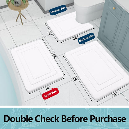 Arotive Memory Foam Bathroom Rug Mat 36x24, Ultra Soft and Absorbent, Machine Wash Dry, Comfortable Bath Rug