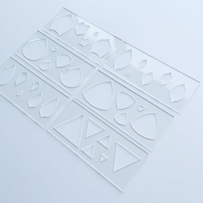 Ipaakband Mandala Art Stencils, 6 Geometric Shapes with 5 Sizes, Drawing Pattern Making Tools