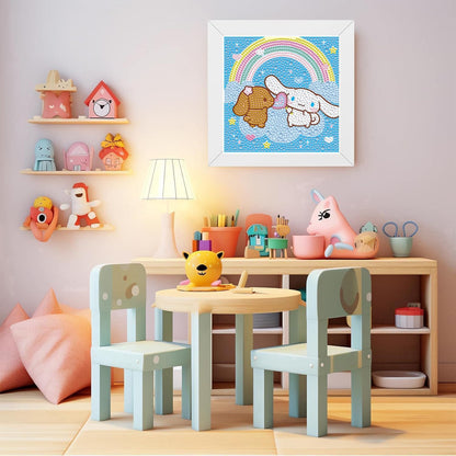 YSUNETER Diamond Painting Kits for Kids Beginner - 4 Pack DIY 5D Full Drill Diamond Art Kits for Children, Cute Animals Round Crystal Rhinestone Gem Art Crafts Home Wall Art Decor 5.9 x 5.9 Inches