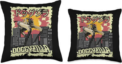 Drone Dog Toy Programmer, Coding Automation Dog Drone Zilla, 18x18, Multicolor Throw Pillow