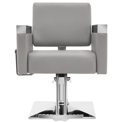 BarberPub Classic Recline Hydraulic Barber Chair Salon Spa Chair Hair Styling Beauty Equipment 3021 (Grey)