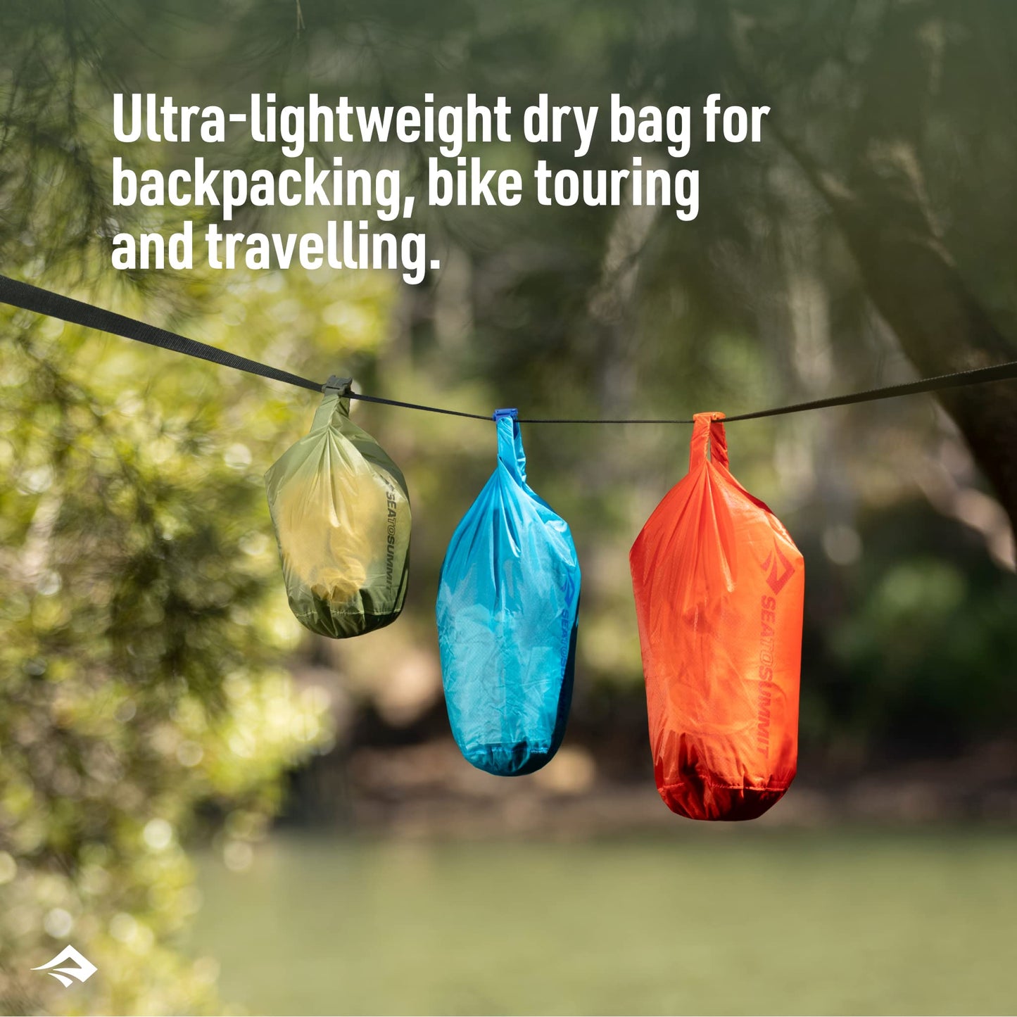 Sea to Summit Ultra-Sil Dry Bag, Ultralight Waterproof Dry Storage, 8 Liter, Atoll Blue