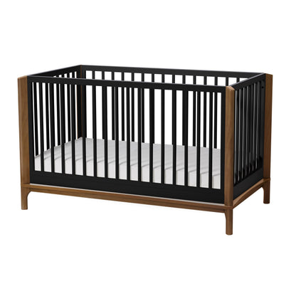 Little Seeds Laurel 4-in-1 Convertible Crib, Black/Chestnut