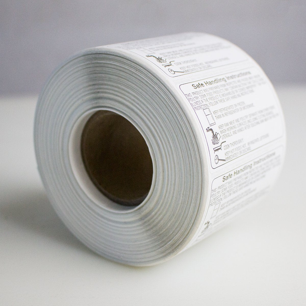 UltraSource 190100 Safe Handling Food Labels, 1.5" x 2" (1000 Labels per Roll) White/Black
