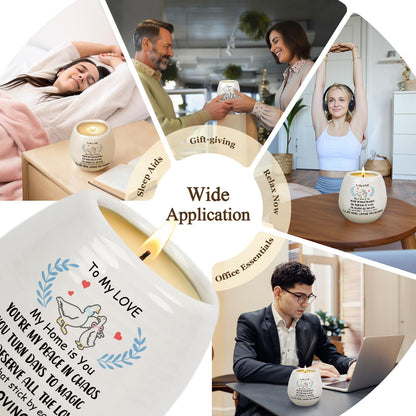 Gifts for Him Her Wife Husband, to My Love 18Oz Lavender Scented Ceramic Jar Candle, Birthday Gift for Girlfriend Boyfriend, Romantic Anniversary Christmas Valentines Day Gifts for Wife Husband