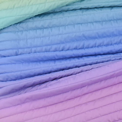 Lush Decor Rainbow Ombre 3 Piece Quilt Set, Full/Queen, Rainbow & Turquoise