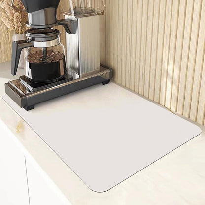 2 Pack Silicone Kitchen Counter Mats | Non-Slip, Waterproof & Heat-Resistant | Large Countertop Protector, Multipurpose for Placemat, Dining Table&Desk Saver Pad,23.6" by 15.7" (White Gray)