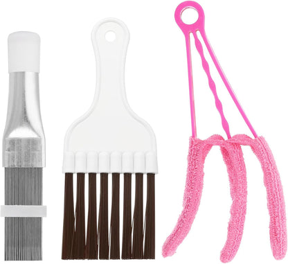 PATIKIL Air Conditioner Fin Comb, Stainless Steel Condenser Fin Straightener & Cleaning Brush for AC Unit