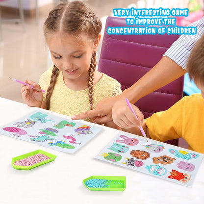 FLYSONG 5D DIY Diamond Art Stickers Kits for Kids, 20 PCS Hero Gem Stickers Beads Handmade Painting Making for Beginners Boys Children (Hero)