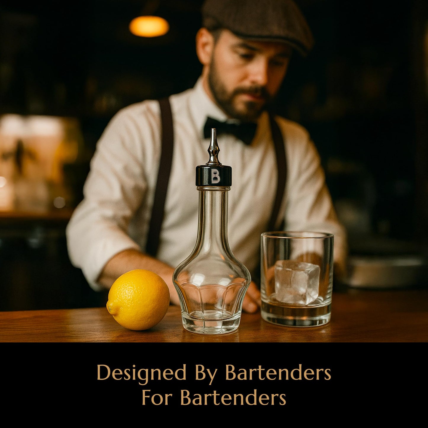 Bull in China Bitters Bottle 90ml Glass Dash Bottle With Dasher Top - Professional Bar Tool For Bartenders & Home Bars (Copper)
