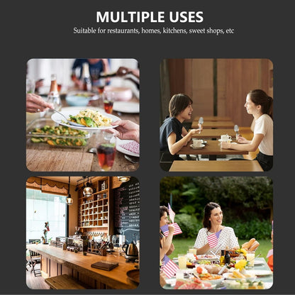 Hemoton 6pcs Bent Spoon Set, Curved Handle Stainless Steel Salad, Serving, Canape, Buffet Spoons