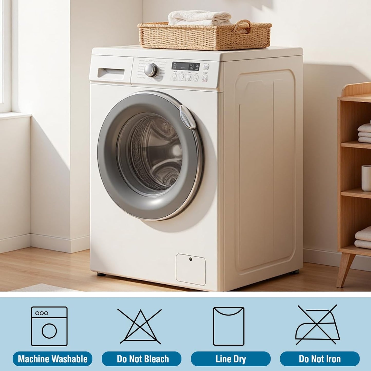 1 H.VERSAILTEX Real Velvet Plush Piece Form Fit Stretch Rectangle Folding Storage Covers Ottoman Slipcovers Removable