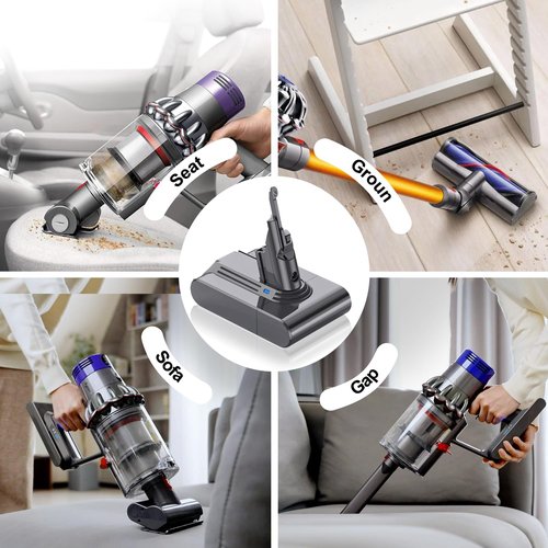BOANV for Dyson V8 Battery Replacement,21.6V 8000mAh Batteries Compatible with Dyson V8 Animal/V 8 Absolute/V 8 Motorhead /V8 Fluffy/SV10,Pre-Filter &Post-Filter &Cleaning Brush Included