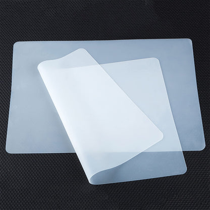 PABUSIOR Large Clear Silicone Crafts Mats: Non-Slip Translucent Liner 15.7×23.6In (2 Pcs) - Heat Resistant Silicone Countertop Protector Mat for Pastry, Epoxy Resin, Glitter Slime, Manicure, DIY Sheet