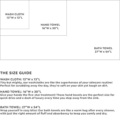 1888 6 600 Set, 2 2 2 Mills Piece GSM Luxury Towel Bath Towels, Hand Towels and Washcloths, Premium Cotton Blend, Super