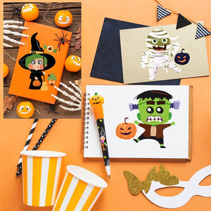 Halloween Stickers, Halloween Crafts Make Your Own DIY Stickers for Games Gifts Party Favors Supplies