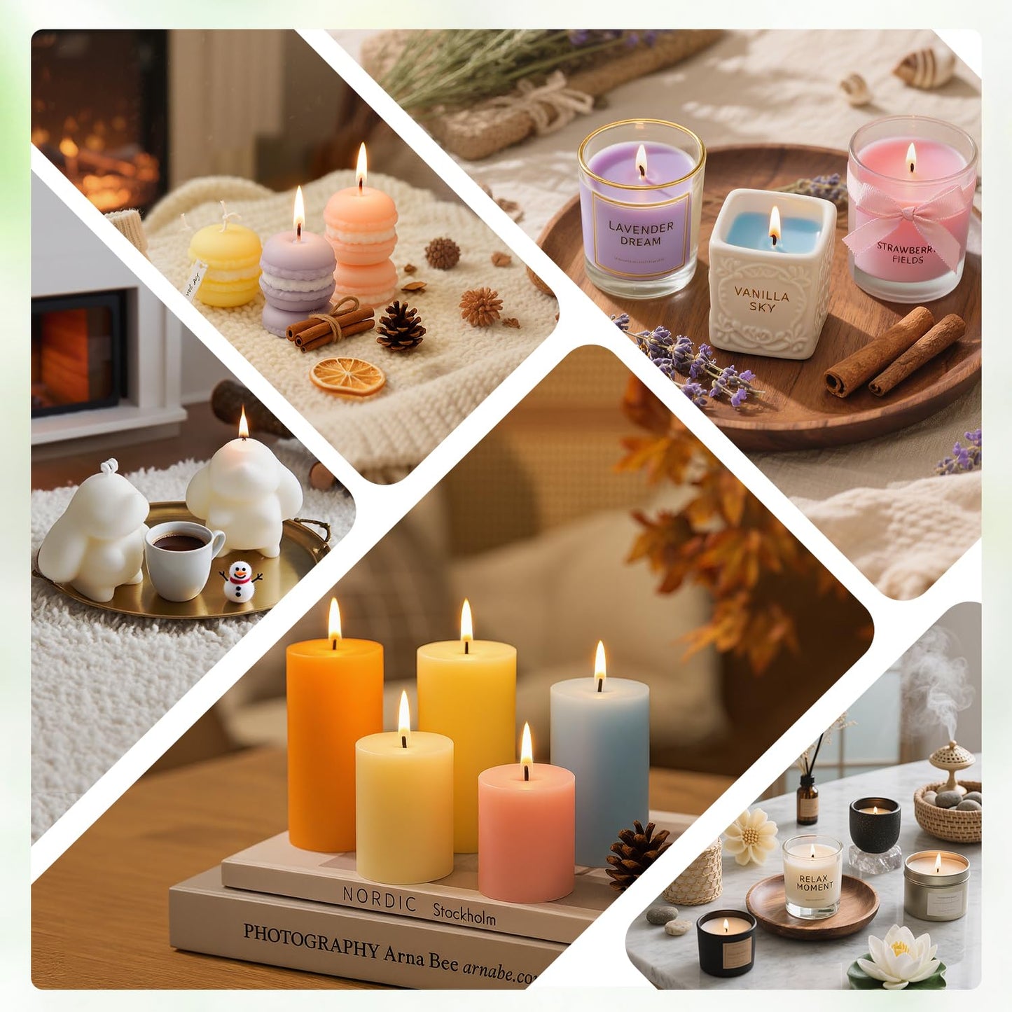 KEARLGMBH Wax Melter for Candle Making, Soy Candle Making Kit with Wax Melting Pot, DIY Candles Making Supplies Including 1lbs Soy Wax, Candle Wax Melter, Stirring Spoon, Wicks, and Centering Device