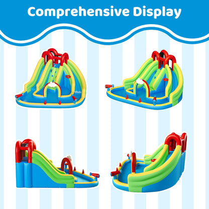 Sunswell Inflatable Water Slide, Blow Up Water Slides for Kids Backyard 6 in 1 Bounce House with 450w Blower, Water Park for Outdoor and Indoor, 15.68‘ x12.57'x86.68''