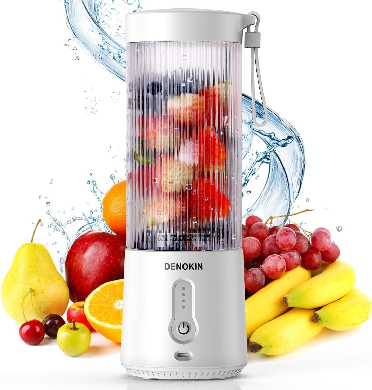Portable Personal Size Blender for Smoothies and Shakes - USB Rechargeable - Household Fruit Mixer