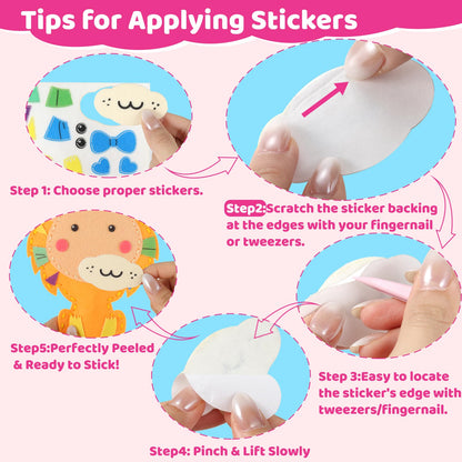 Funtopia Sewing Kit for Kids, 10 Easy DIY Projects of Stuffed Animal with Guiding Book, Beginners Sewing Toys and Birthday Gift for Girls Boys, Felt Arts and Crafts for Kids Ages 5-8 8-12
