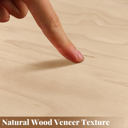 Boao 12 Pcs Real Wood Veneer Sheets 12" x 12" Wood Veneer Laminate Sheets for Jewelry Boxes, Door Panels, Marquetry(Maple)