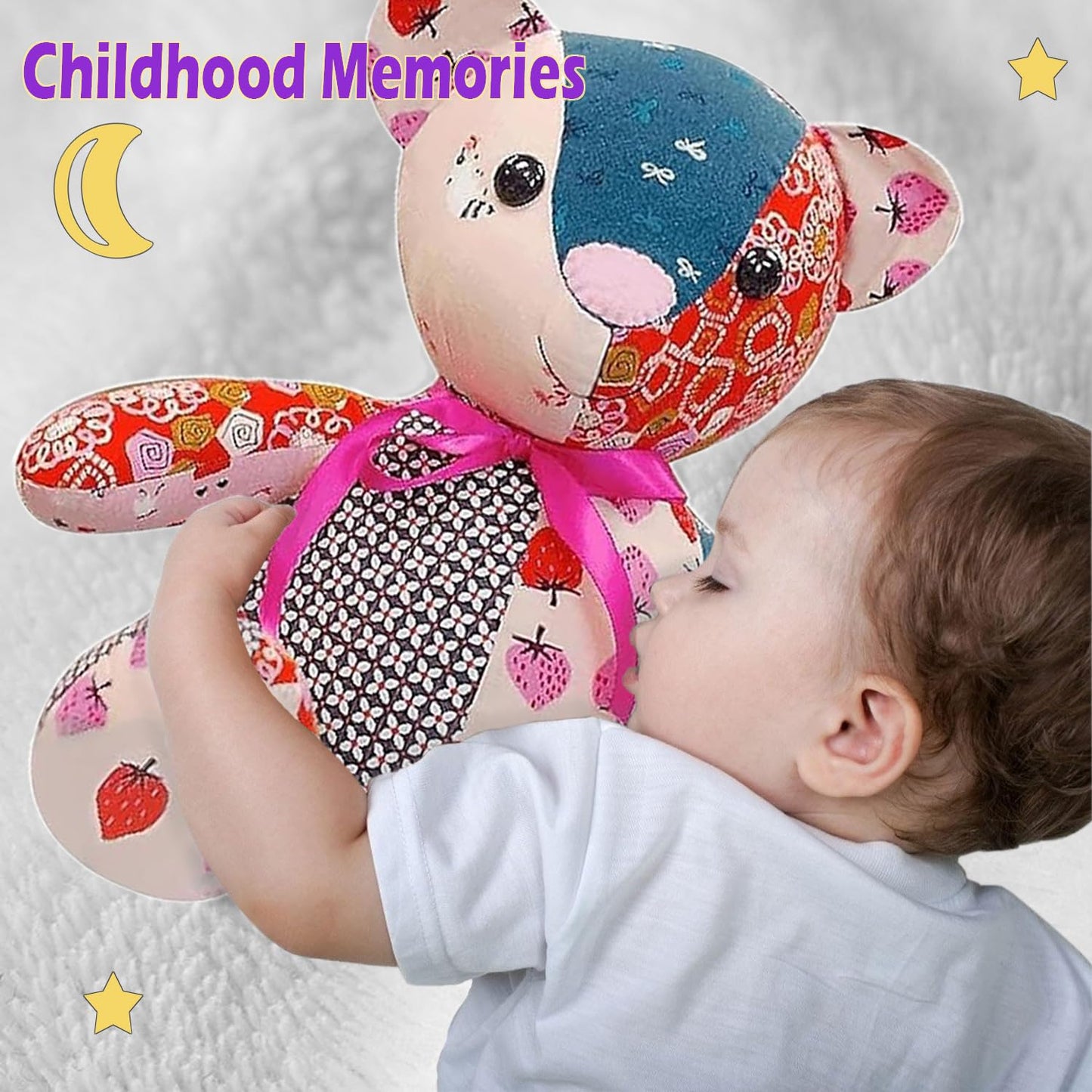 18in/Sitting Height 11in Fosdonge Acrylic Memory Bear Template Ruler Set with Detailed Instructions, Sewing Patterns for Beginners, Teddy Bear Quilting templates (Sitting Height 11in)