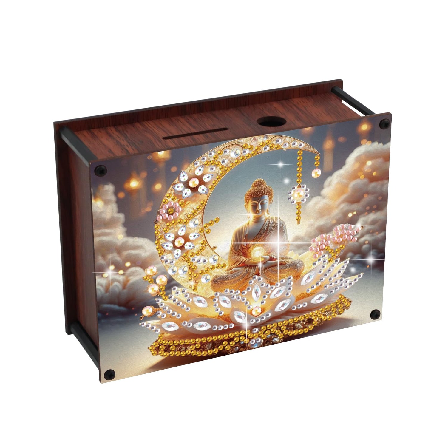 DIY Diamond Painting Money Box Kit, Religious Adult 5D Diamond Art Money Box, Creative Coin Diamond Art Storage Jar, Suitable for Birthdays, Christmas, Home Decor Handicraft Gifts