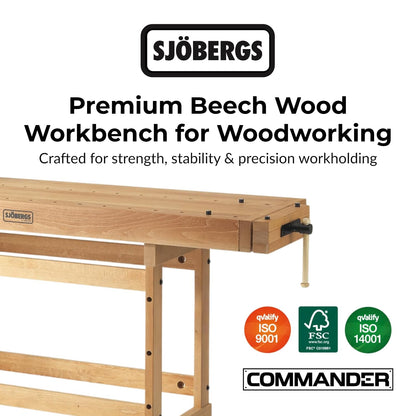 Sjobergs Scandi Plus 1825 Beech Wood Workbench (SJO-33279)