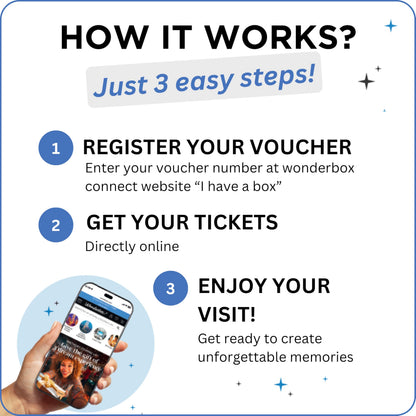 Wonderbox Madame Tussauds Orlando Gift Box, 2 Admission Tickets for Wax Museum, Gift Experience for Kids & Families
