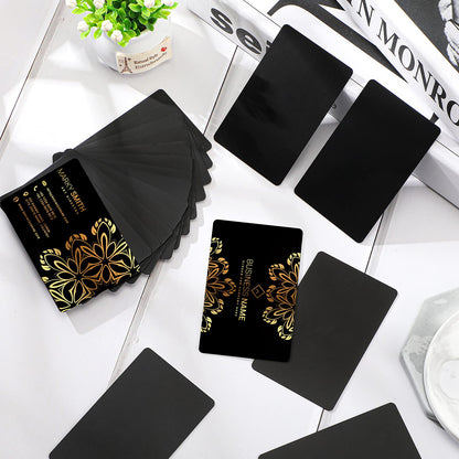 20 Pieces Metal Business Cards Anodized 0.8 mm Thick Aluminum Blanks 3.4 x 2.1 Inch Printable Metal Business Card for Custom Pattern