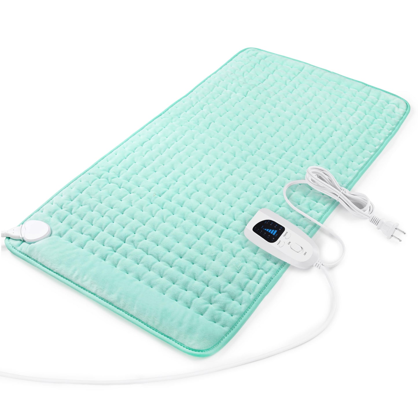 Heating Pad,Electric Heating Pads for Back,Neck,Abdomen,Moist Heating Pad for Shoulder,Knee,Arms,Legs,Dry/Moist Heat & Auto Shut Off,Birthday Gifts for Men and Women(Light Gray, 24''×12'')
