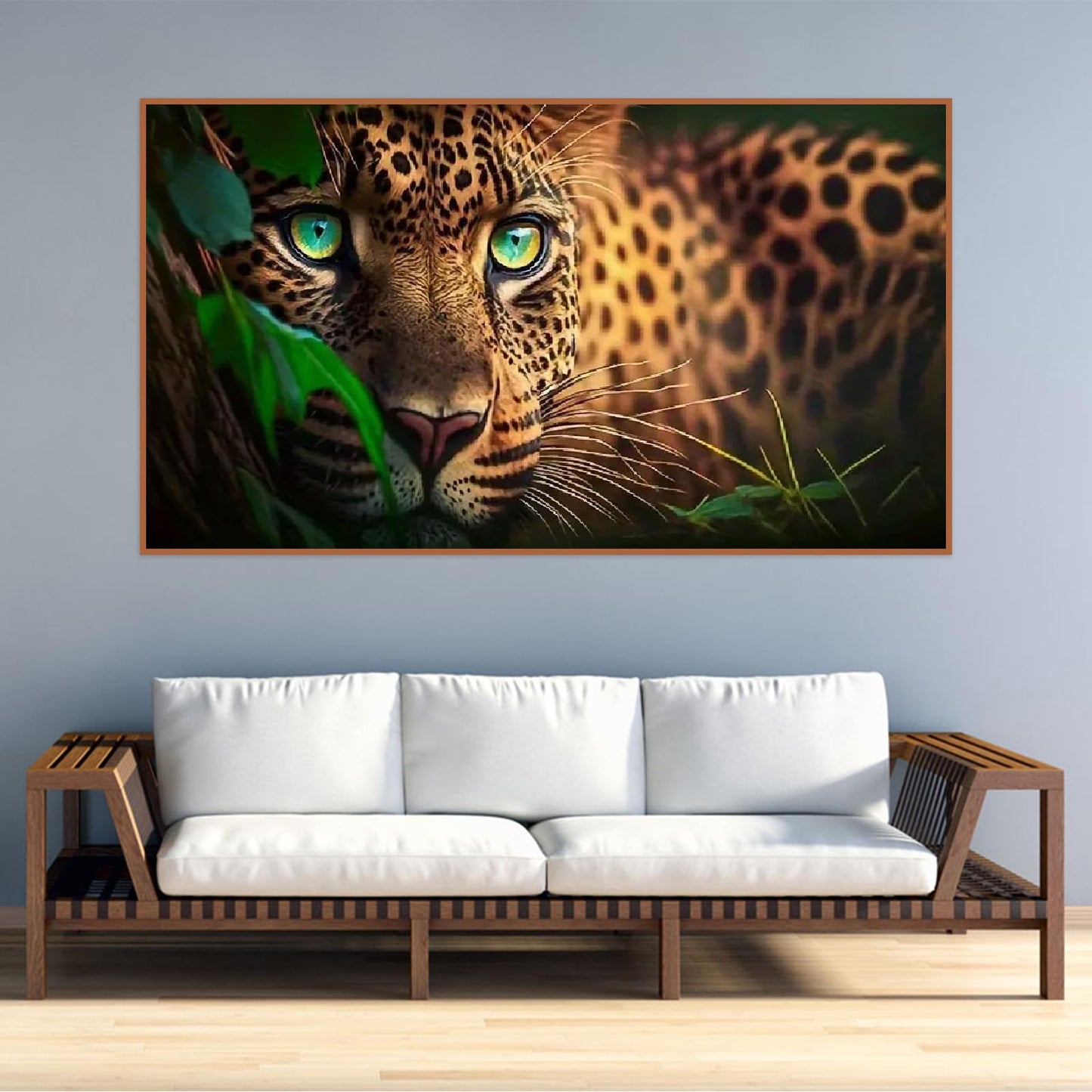 BOHADIY 5D Diamond Painting Kits for Adults,Animal Leopard Diamond Art Kits for Adult Beginner,DIY Full Drill Diamond Dots Paintings with Gem Art and Crafts for Adults Home Wall Decor 27.5 x15.7 inch