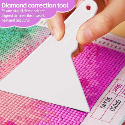 DNSGOOR 186Pcs All Inclusive Diamond Art Accessories Kit Diamond Painting A4 LED Light Pad Set with Diamond Art Sealer Glue Stand Storage Case Pens 5D Painting Tools for DIY Drill Craft