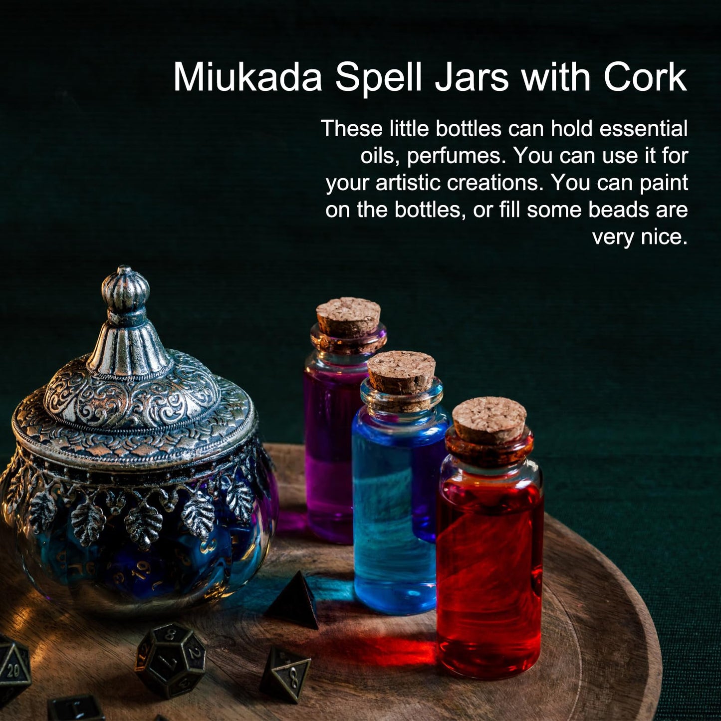 40 ml Small Glass Bottles with Cork, 32 Pack Mini Bottles with Twine & EXTRA Cork Stoppers, Small Vials with Lids, Tiny Glass Bottle, Mini Potion Bottle for Theme Party, Sand