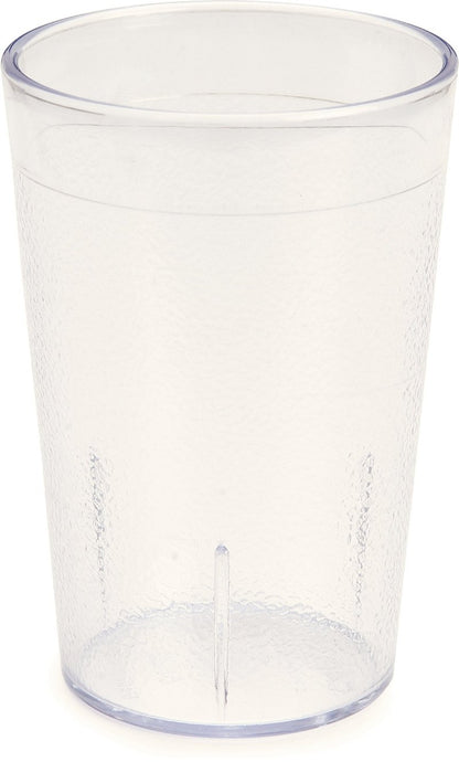 Carlisle FoodService Products Stackable Tumbler Plastic Tumbler for Restaurants, Catering, Kitchens, Plastic, 8.1 Ounces, Clear, (Pack of 72)