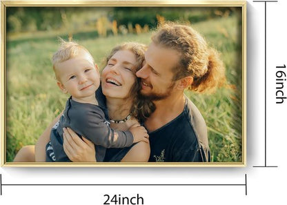Canvas Prints - Custom Photo Wall Art by [Brand Name] | Framed 24x16 Canvas in Gold Metal Frame