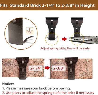 TOPINCN 8pcs Brick Hook Clips, Sturdy Steel Utility Hooks for Home Storage, No Tools Required