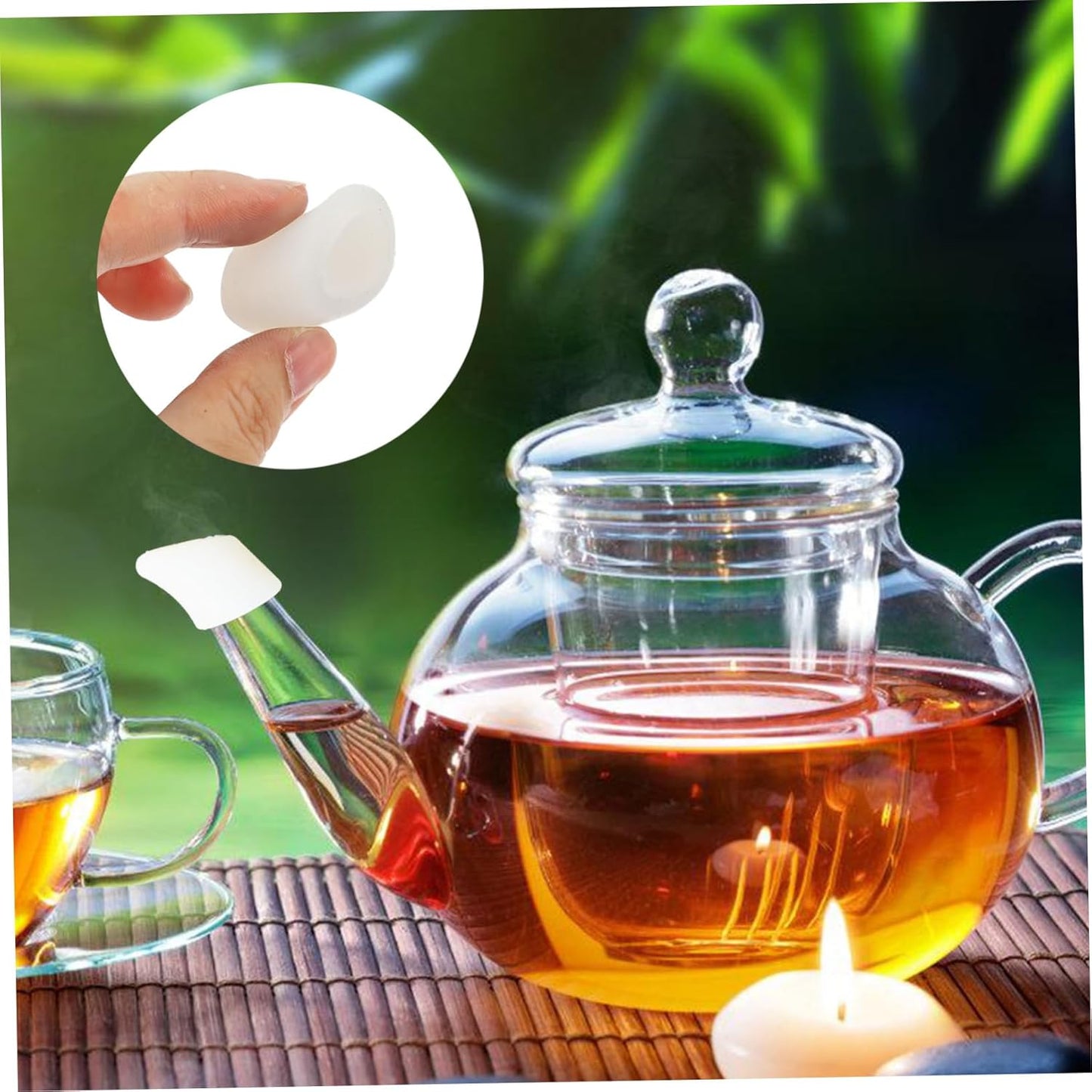 2pcs Teapot Spout Cover - Silicone Kettle Spout Protector Sleeve for Leak Pourer