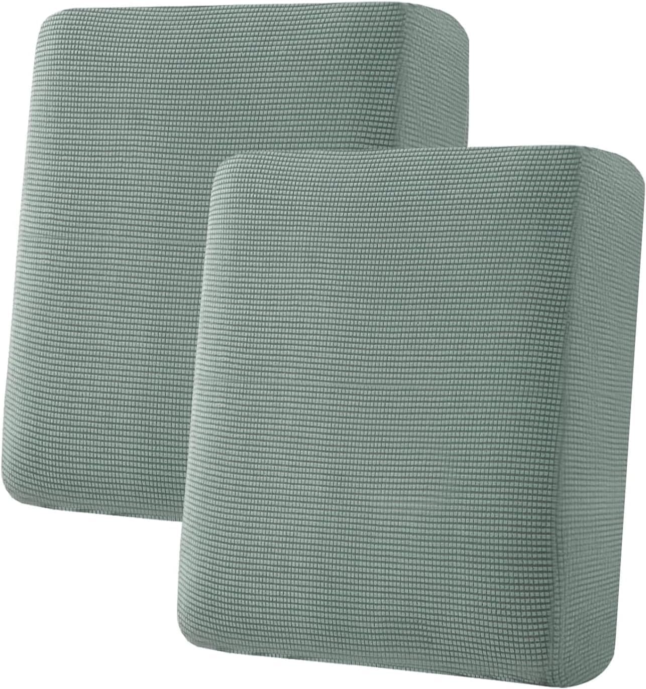 Super Stretch Individual Seat Cushion Covers, Thick Jacquard Textured Twill Fabric Slipcover Sets for Loveseat (2)